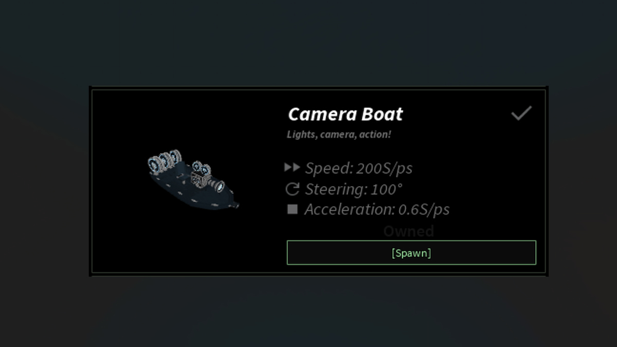 A Camera Boat Stat