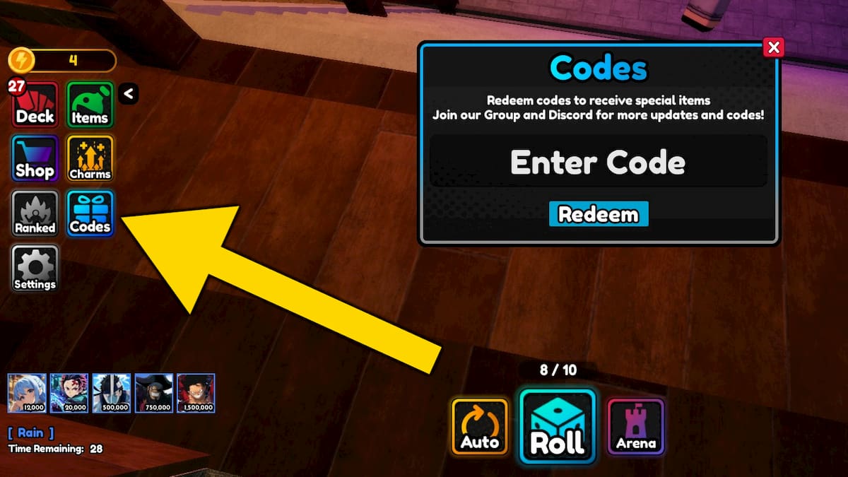 How to redeem Anime Cards Infinite codes.