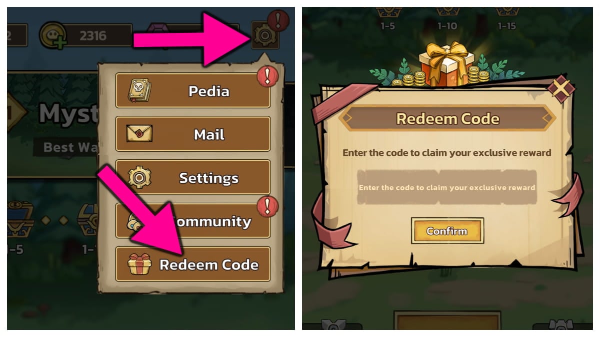 How to redeem Slime Castle codes.