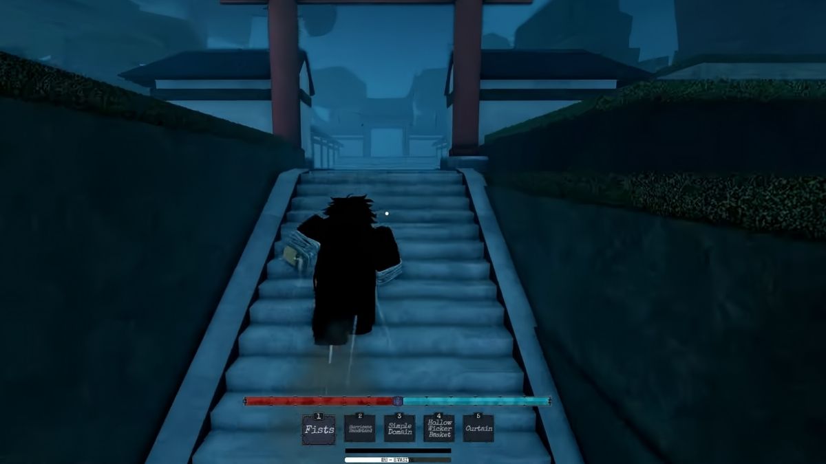 Moving up stairs in Jujutsu Odyssey