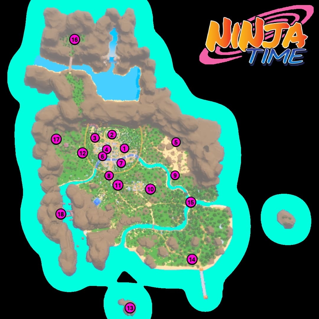 locations of all NPCs in Ninja Time