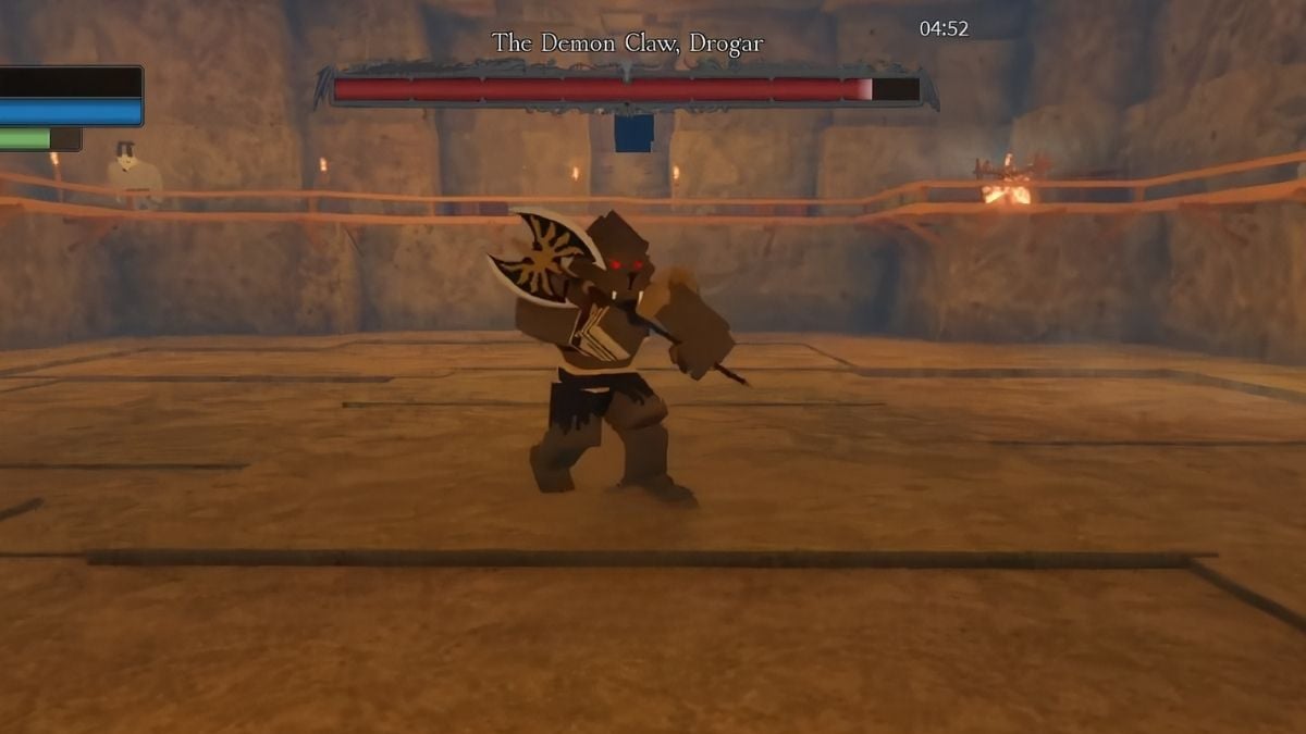 Drogar attacking in Rune Slayer