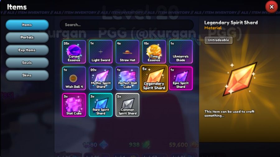 Legendary Spirit Shard in Anime Last Stand