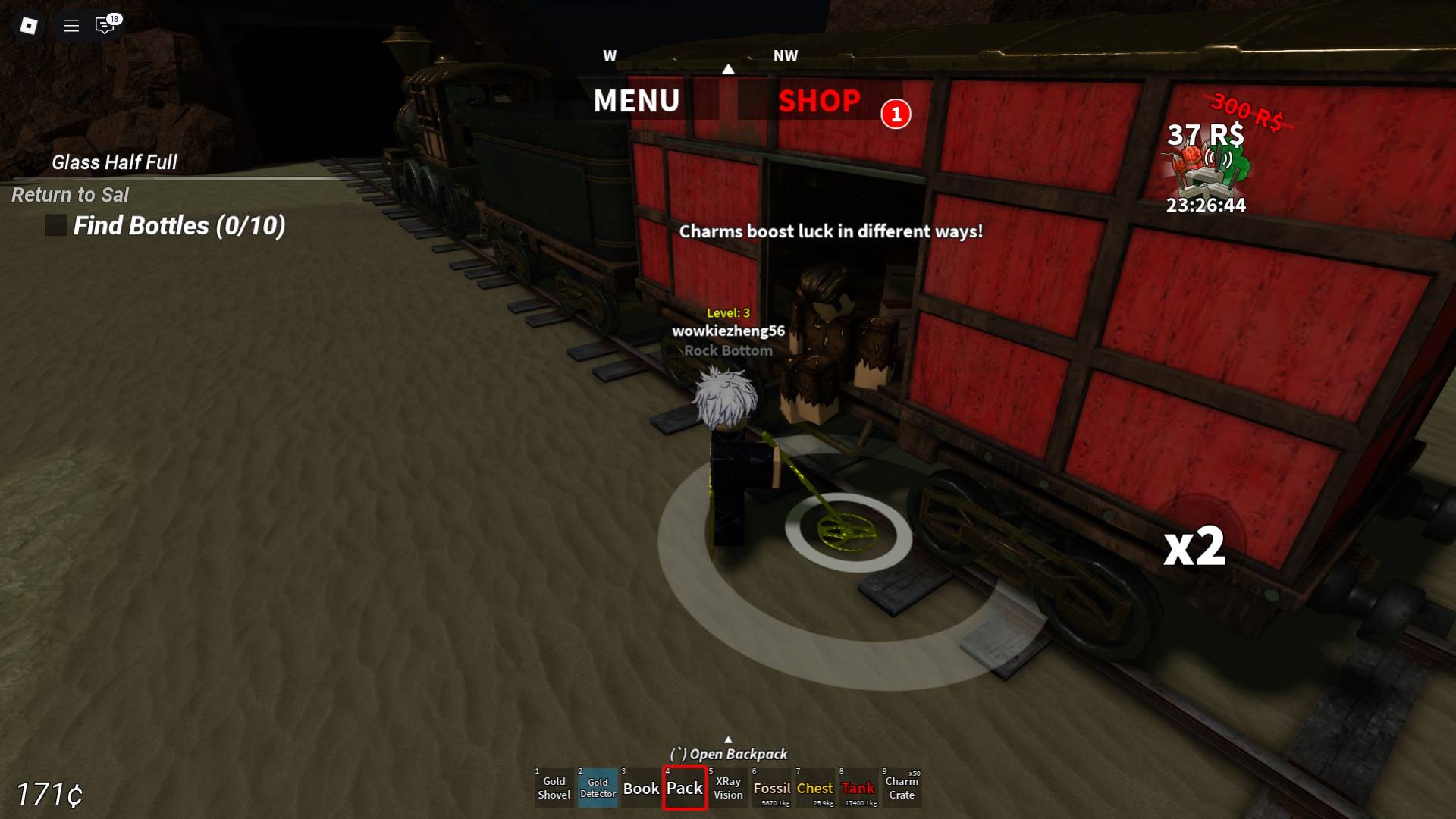 charmps train merchant in the desert detectors roblox experience