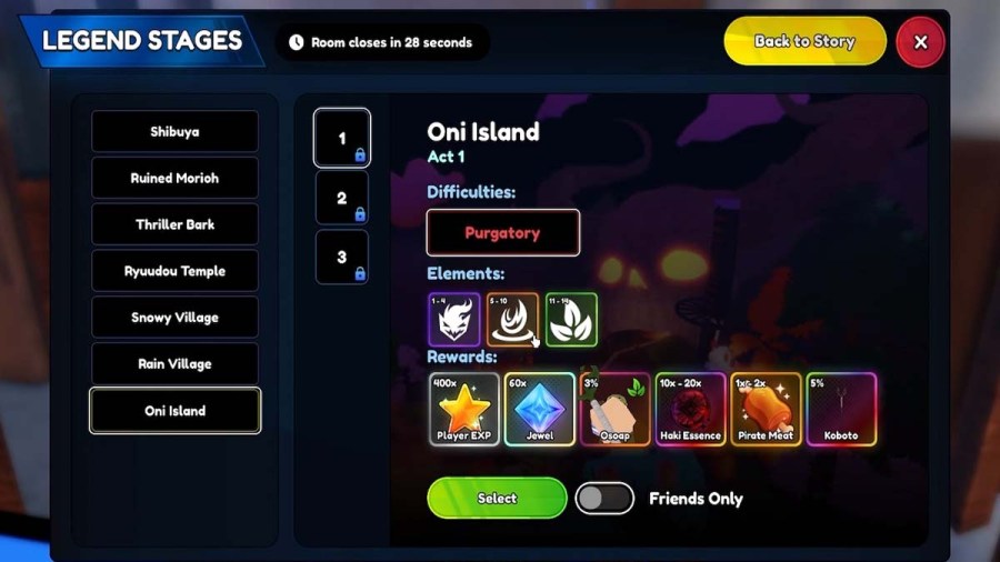 Anime Last Stand story stage to unlock Ussop / Osoap