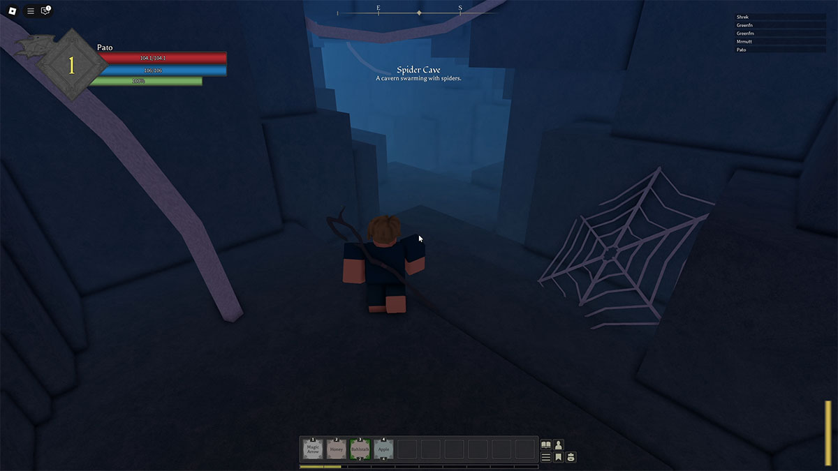 Rune Slayer player exploring Spider Cave