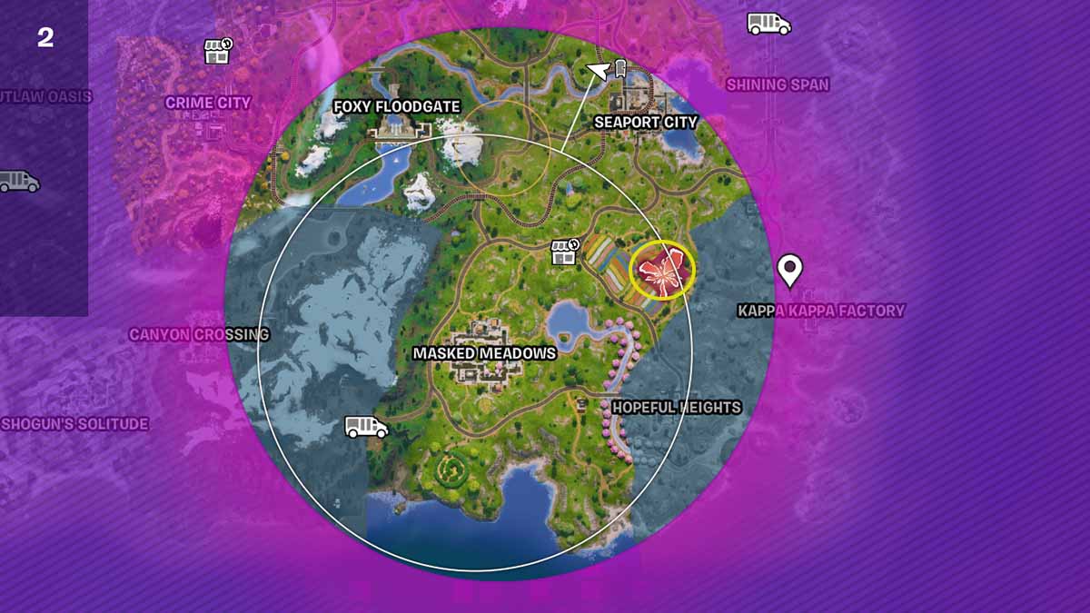 Fortnite Shogun X location