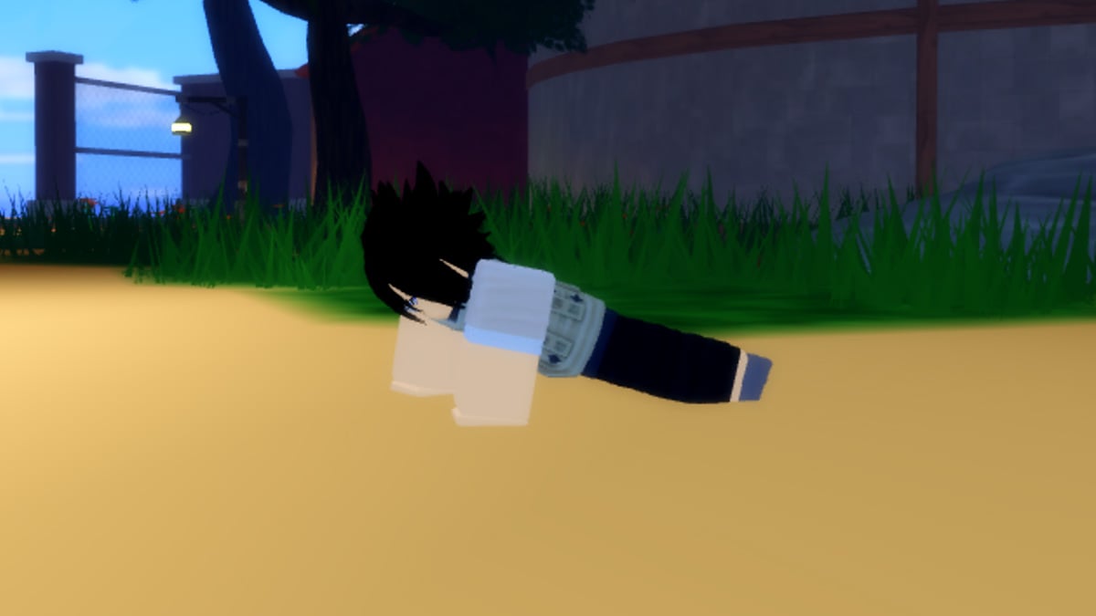 Character doing push-ups in Ninja Time.