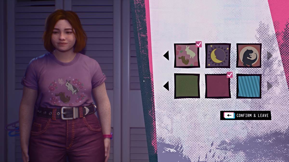 Swann's outfit customization in Lost Records: Bloom and Rage