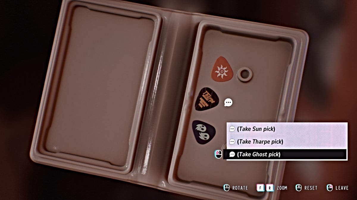 Nora's guitar pick stash in Lost Records Bloom and Rage