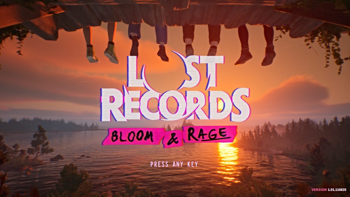 Title screen in Lost Records: Bloom & Rage