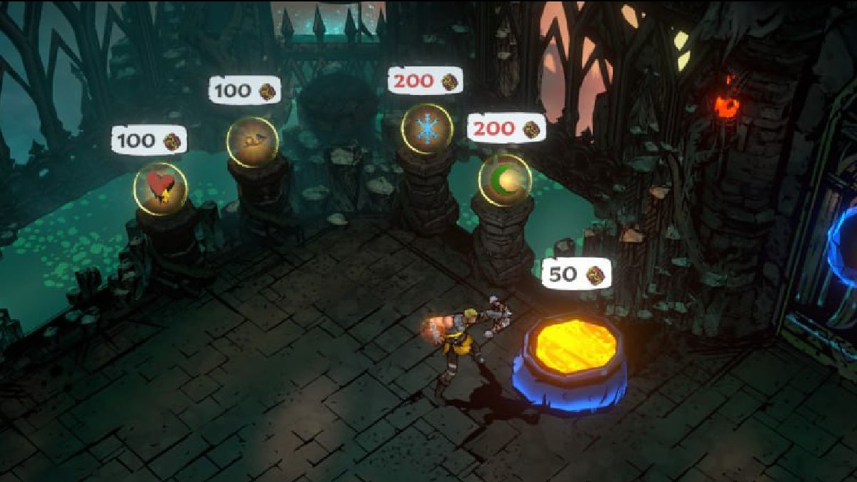 Vigilante looks at the healing pot in SWORN.