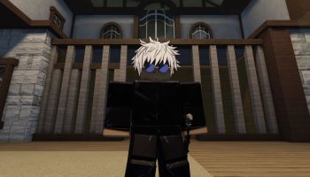 player posing in front of the prison in Wizard West roblox experience