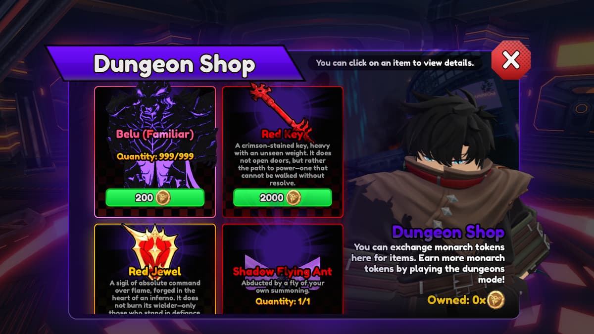 The Dungeon Shop in Anime Vanguards