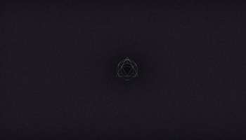 A screenshot of a black background with a triangle and circle symbol in the center