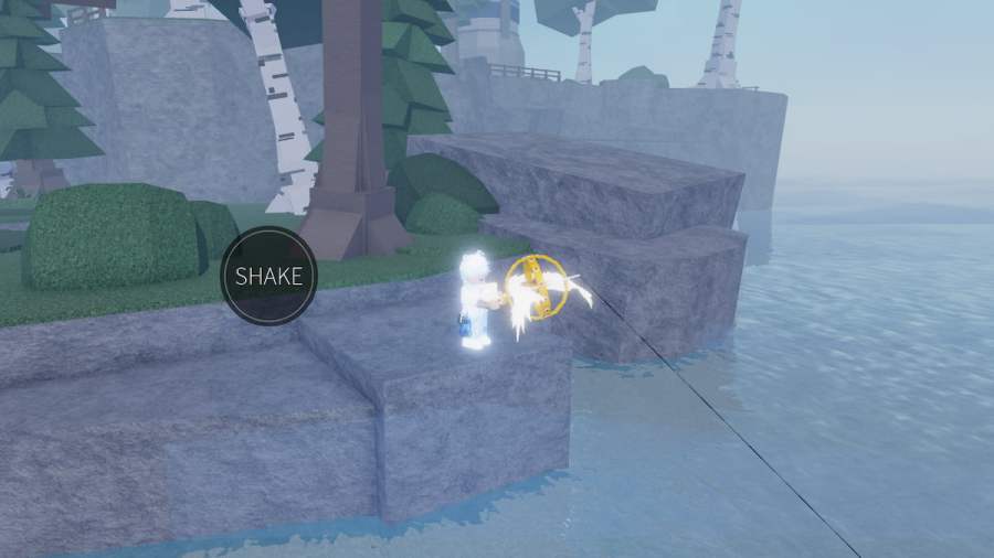 A player fishing in Second Sea