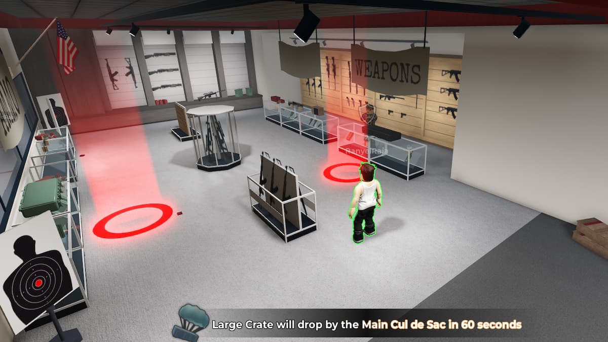 A weapon store in Block Spin