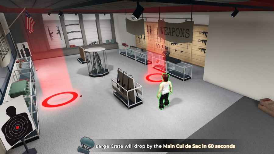 A weapon store in Block Spin