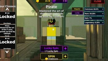 The Dead Sails Class Menu