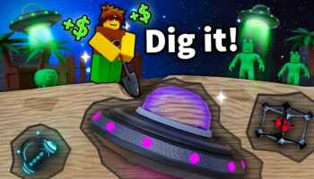 A player digging in Roblox