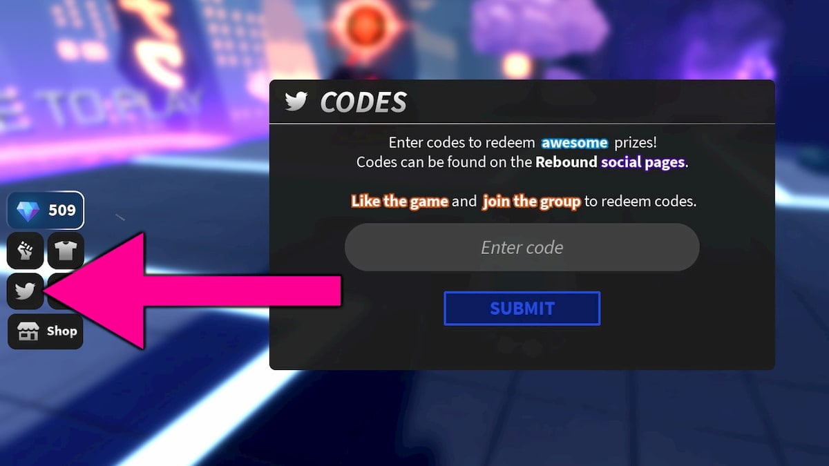 How to redeem REBOUND codes.