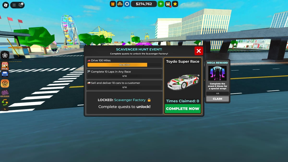 Quest for the Toyodo Car in Car Dealership Tycoon