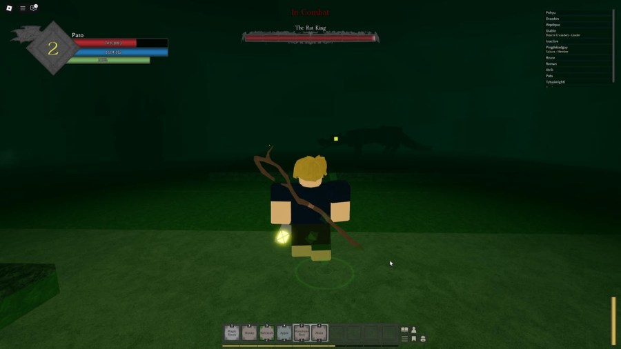 Rune Slayer player looking at the Rat King