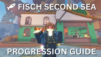 player posing in front of the waveborne merchant in the second sea in fisch roblox experience