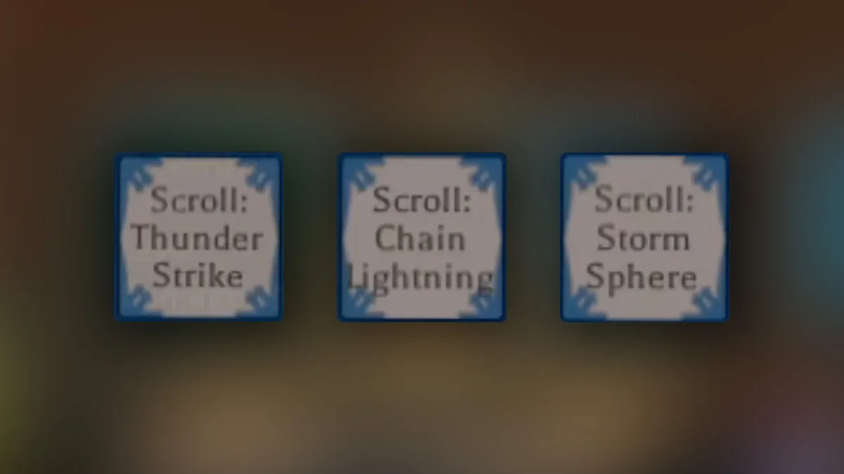 Lightning Magic Scrolls in Rune Slayer.