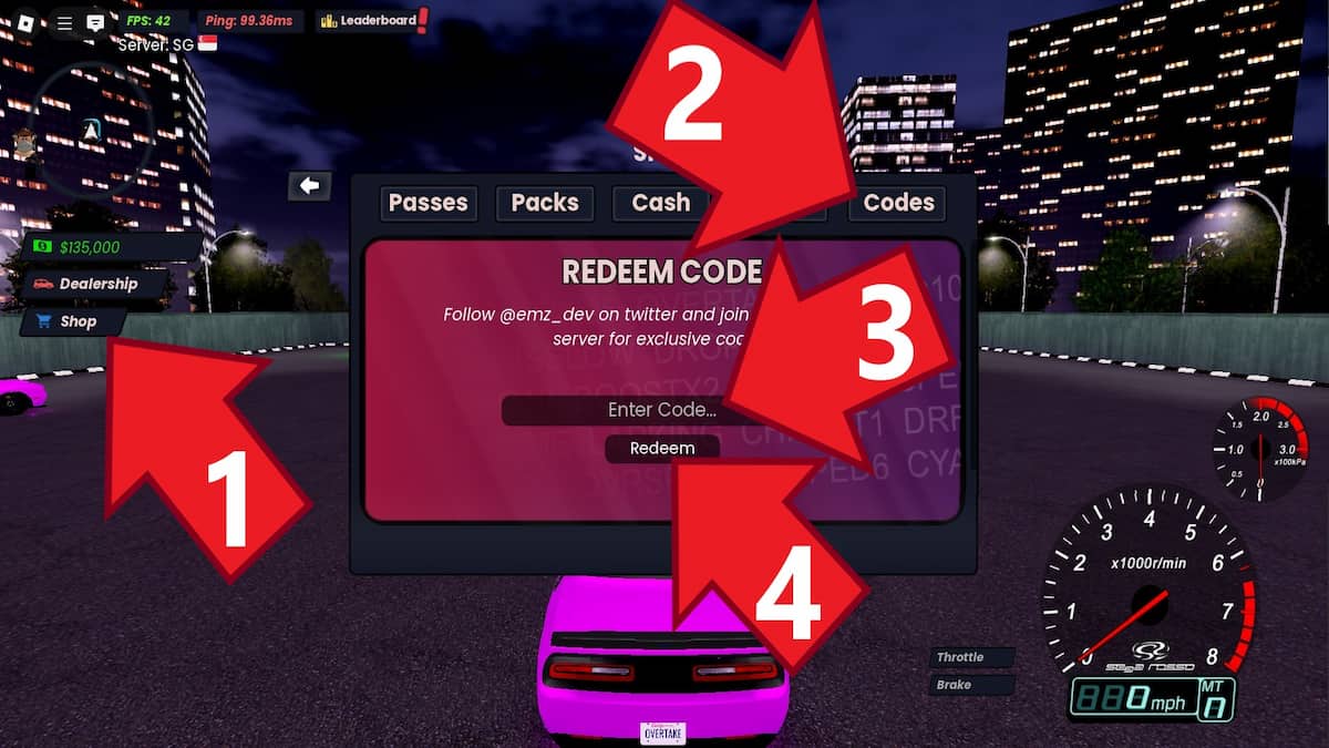 How to redeem OVERTAKE codes