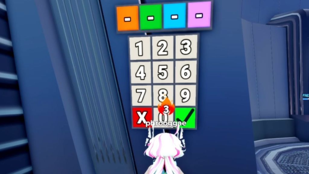Blade League Mega Hunt boss fight keypad