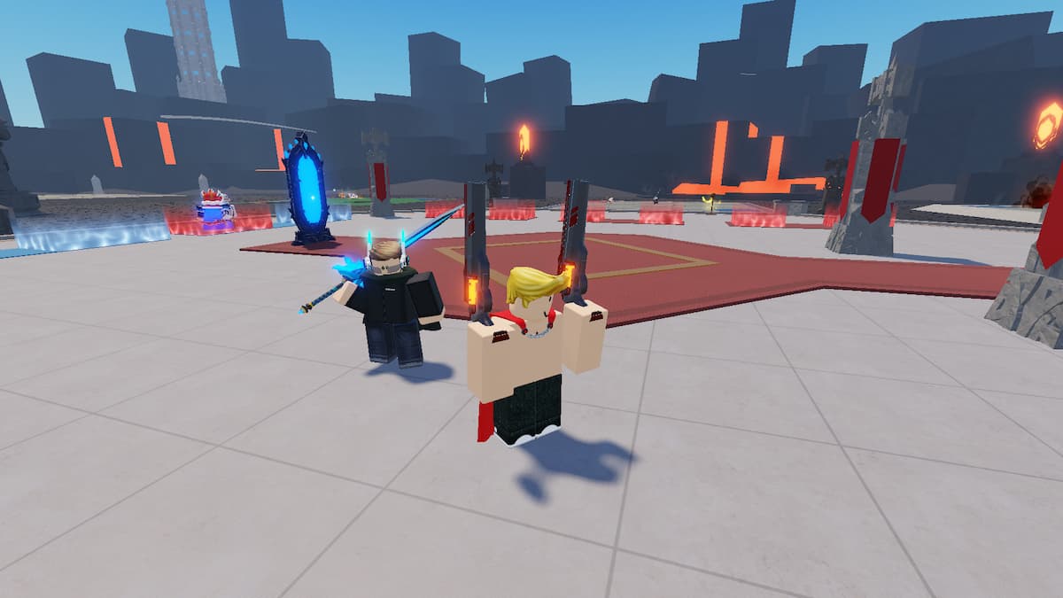 Players preparing for a fight in Duel Warriors