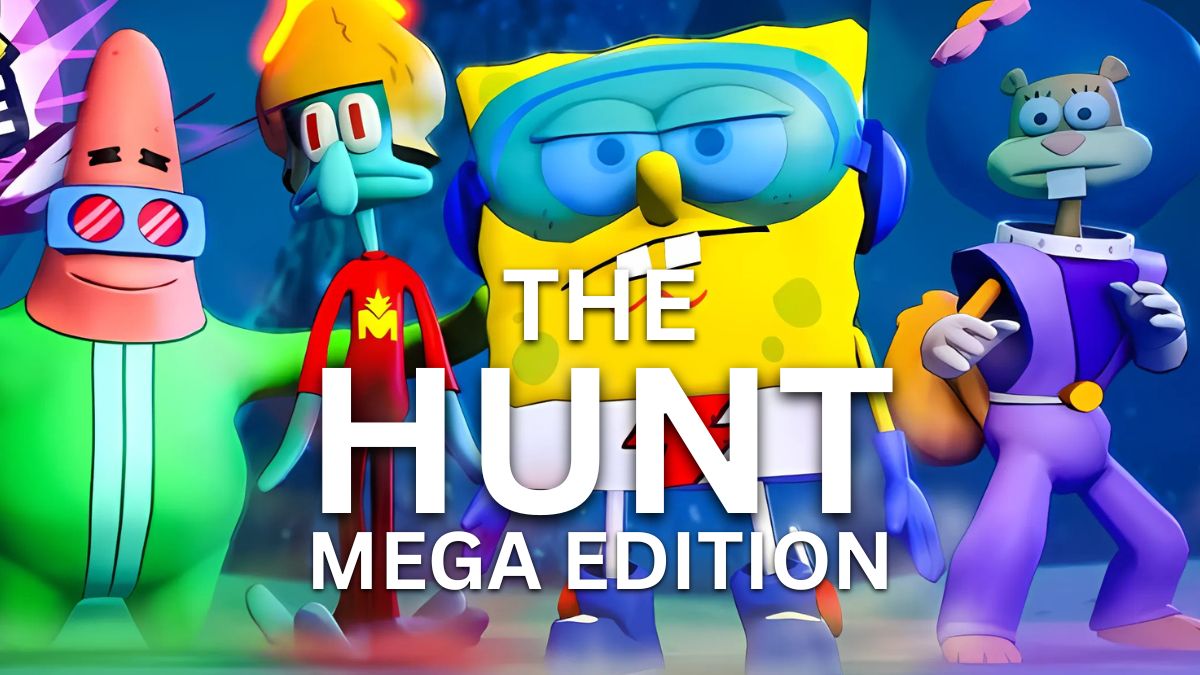 units in spongebob td with caption saying the hunt mega edition