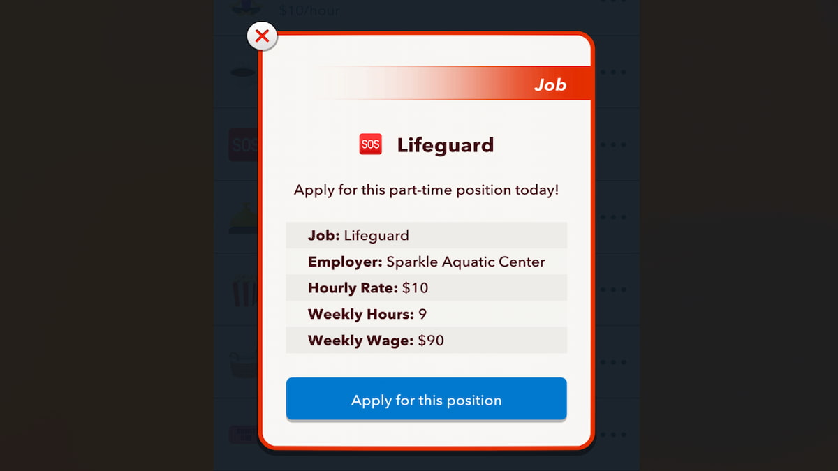 The Lifeguard Profile in BitLife
