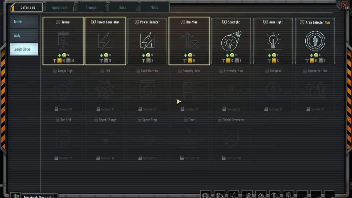 Defenses in Block Fortress 2