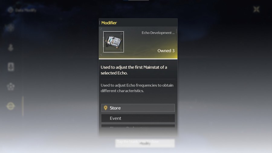 Modifier item in Wuthering Waves