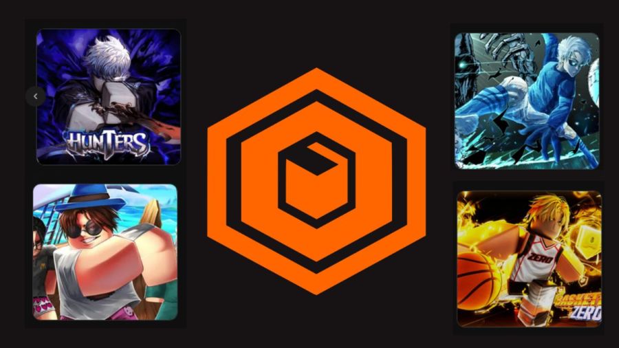 BloxBase logo with popular Roblox games