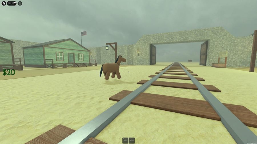 Roblox Dead Rails Horsing Around mode player as a horse