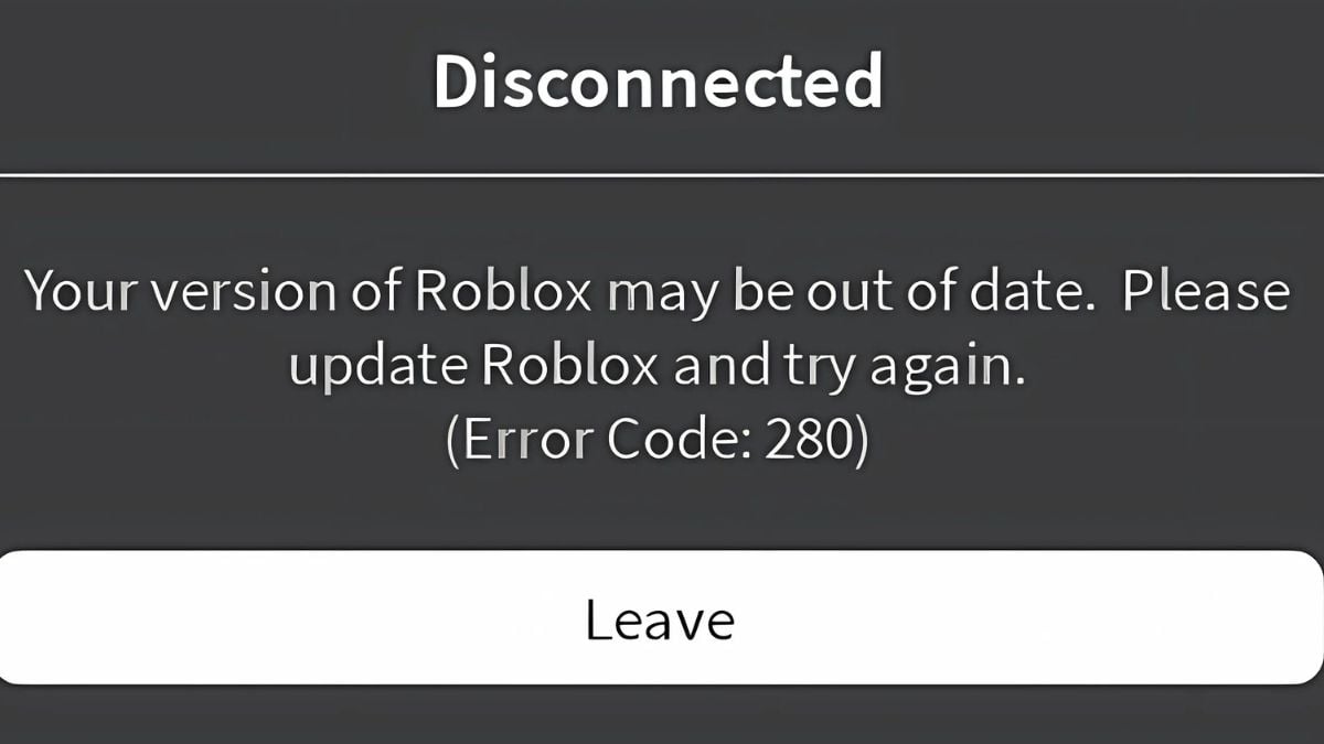 error code 280 in roblox