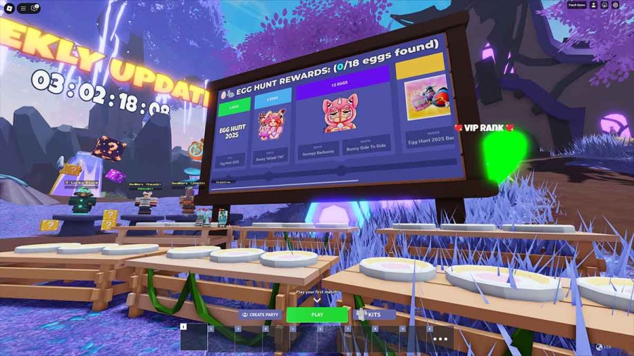 Roblox Bedward Egg Hunt event board