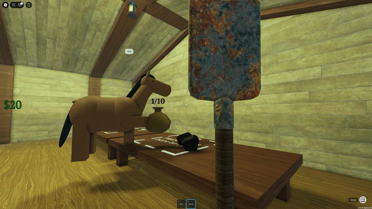 Roblox Dead Rails Horsing Around mode player as a horse