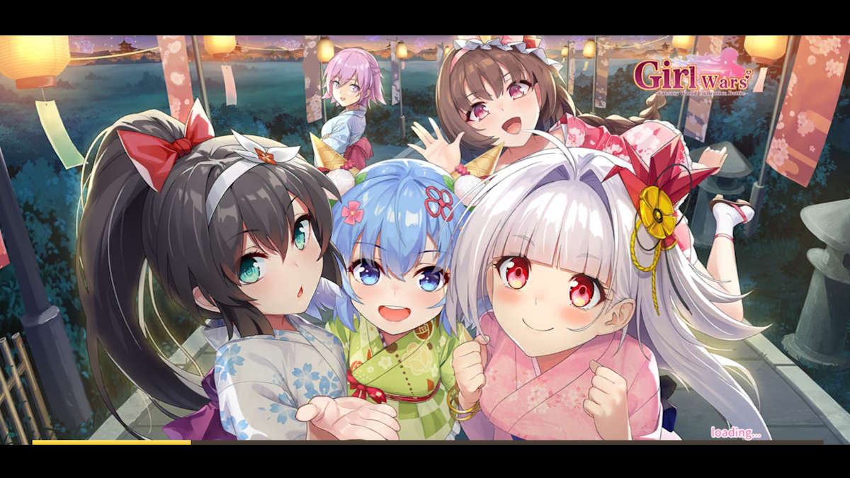 Girl Wars loading page.