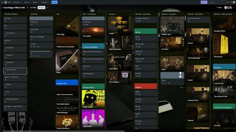 Grave Digger Trello Board