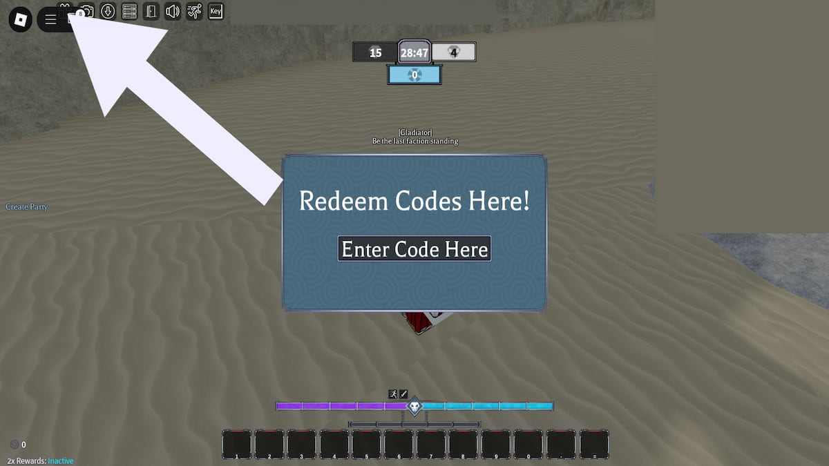 How to redeem codes in Type Ego.