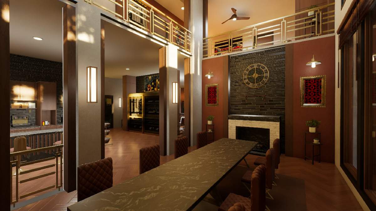 Modern-style interior design by WhiskeyGhost in inZOI.