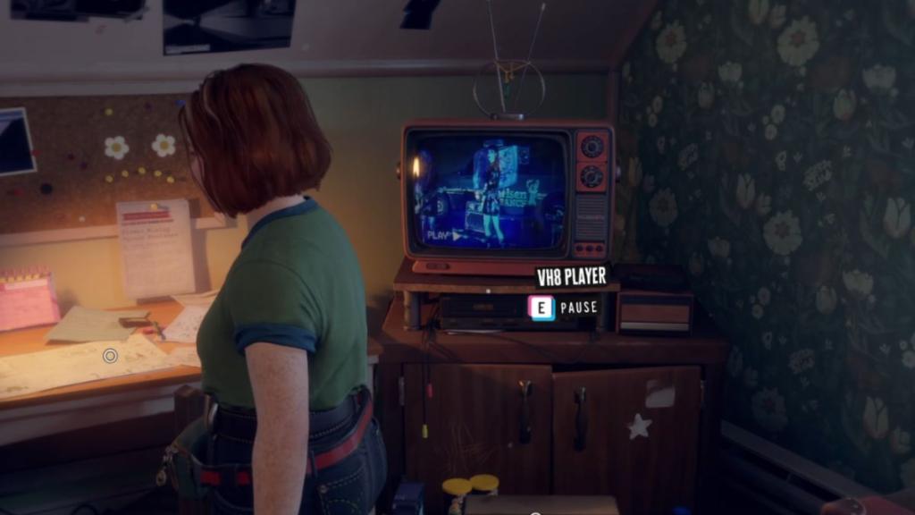 Concert Tape on the TV in Lost Records Bloom and Rage