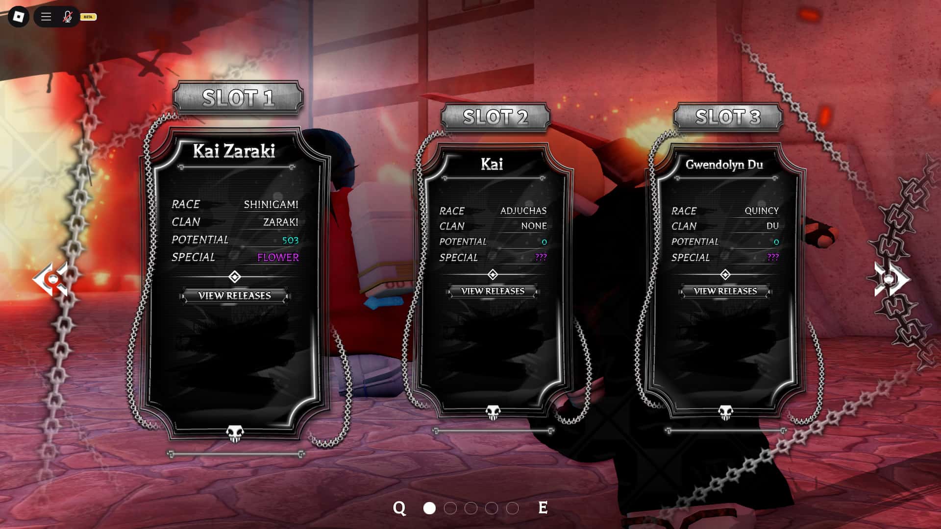 character selection in paradox roblox experience