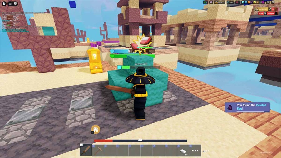 Roblox Bedward player emoting