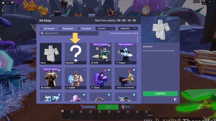 Roblox Bedward random kit