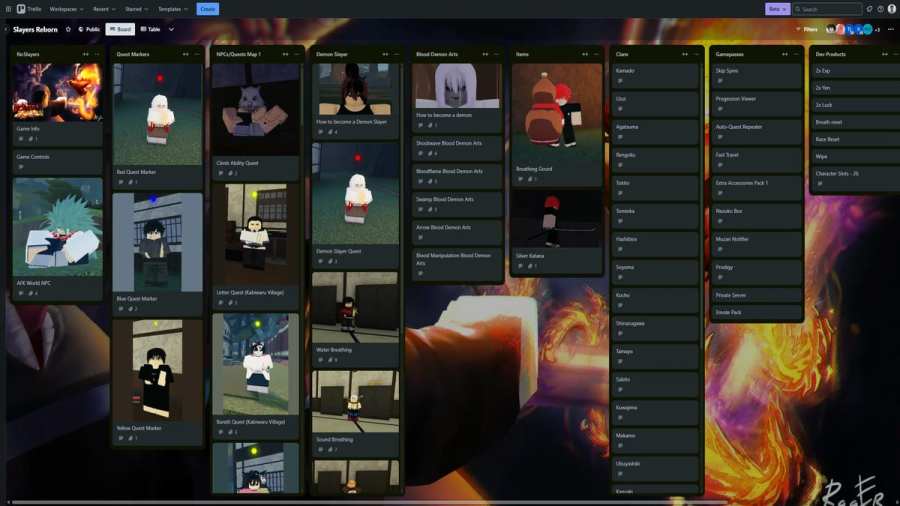 Slayers Reborn Trello
